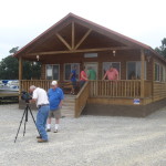 Curt Gantt filming commercial for Leisure Isle Buildings, Wetumpka, AL